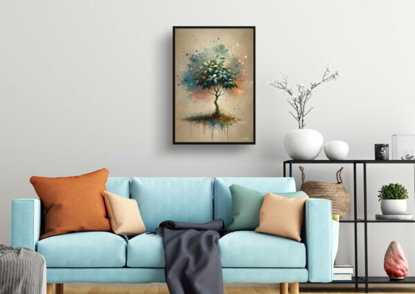 oil whimsical home plants ficus audreyficus benghalensis living room 1