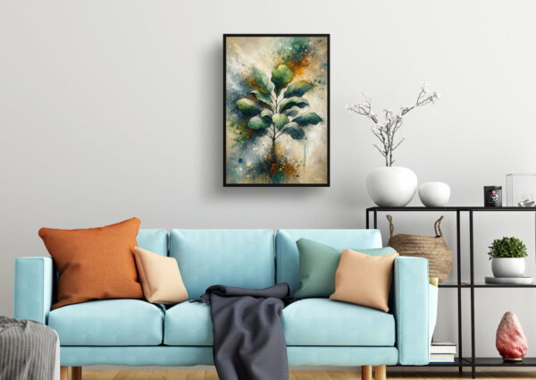 oil whimsical home plants fiddle leaf figficus lyrata living room 1