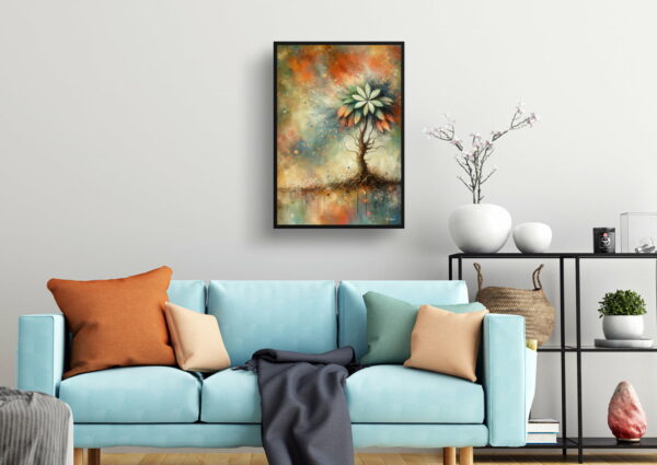 oil whimsical home plants money treeguiana chestnut living room 1