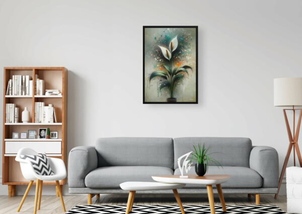 oil whimsical home plants peace lilyspathiphyllum wallisii office 1