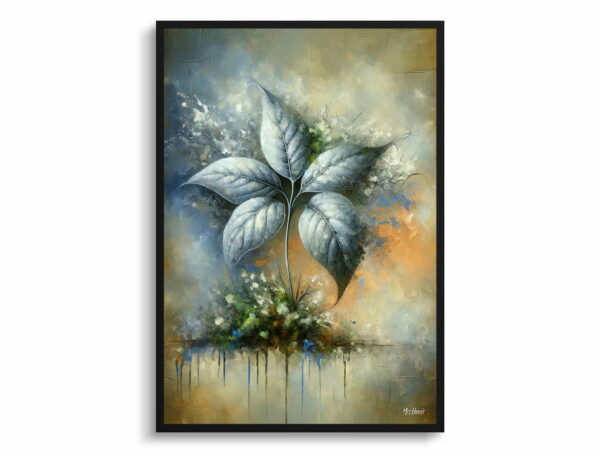 oil whimsical home plants silver leaf philodendronphilodendron brandtianum front view 1