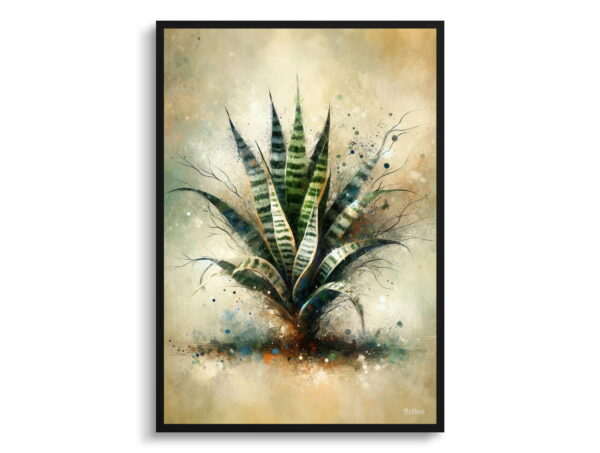 oil whimsical home plants snake plantdracaena trifasciata front view 1