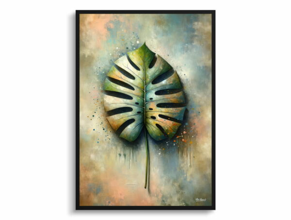 oil whimsical home plants swiss cheese plantmonstera deliciosa front view