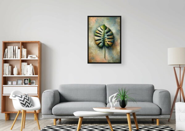 oil whimsical home plants swiss cheese plantmonstera deliciosa office 1