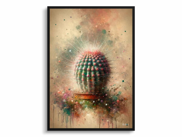 oil whimsical home plants thimble cactusmammillaria gracilis fragilis front view 1