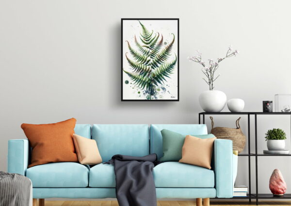 watercolour blotted flowers royal fernosmunda living room