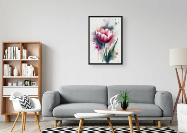 watercolour blotted flowers tuliptulipa office 1