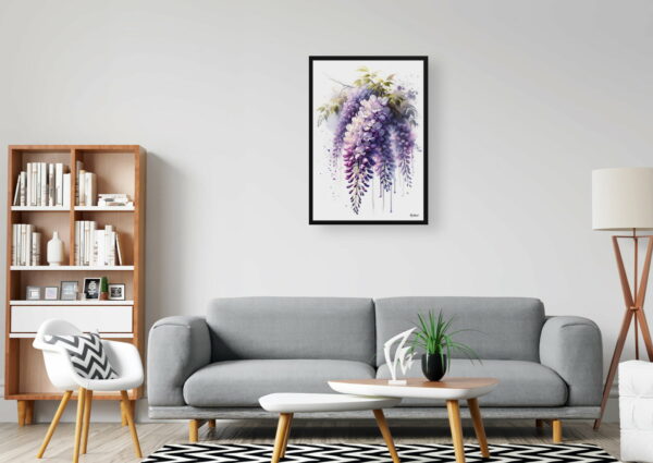 watercolour blotted flowers wisteriafabaceae office 1