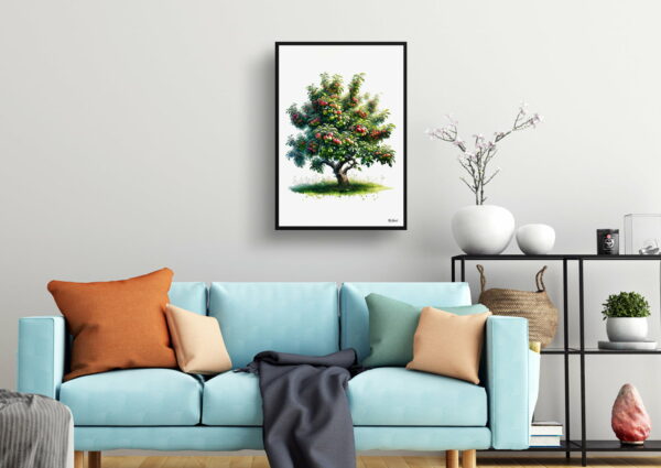 watercolour realist flowers apple treemalus domestica living room 1