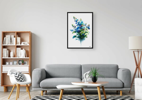 watercolour realist flowers chinese forget me notcynoglossum office 1