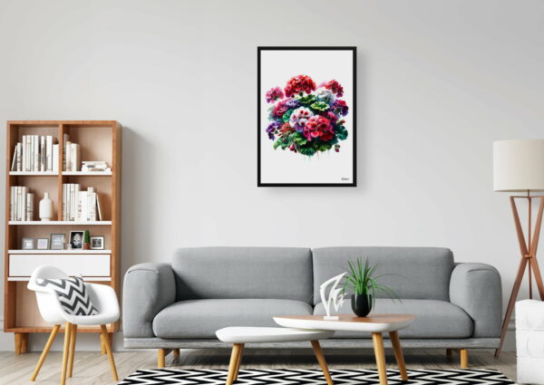 watercolour realist flowers geraniumpelargoniums office 1