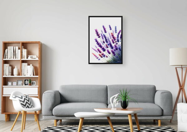 watercolour realist flowers lavenderlavendula office 1