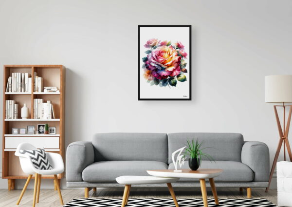 watercolour realist flowers roserosa office 1