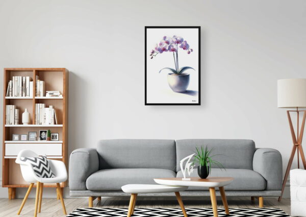 watercolour realist home plants moth orchidphalaenopsis amabilis office 1