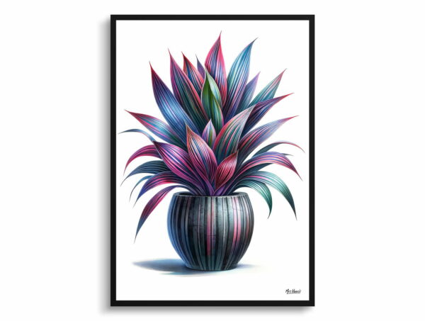 watercolour realist home plants oyster planttradescantia spathacea front view 1